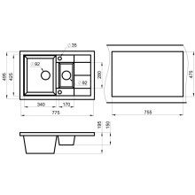 Кухонная мойка Granula арктик 7802wh