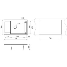 Кухонная мойка Granula арктик 7806wh