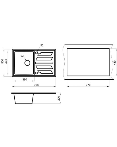 Кухонная мойка Granula арктик 8002wh