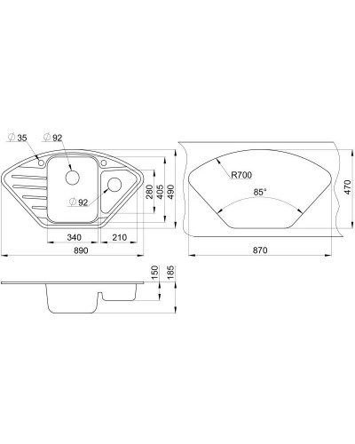 Кухонная мойка Granula арктик 9101wh