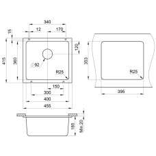 Кухонная мойка Granula алюминиум 3601al