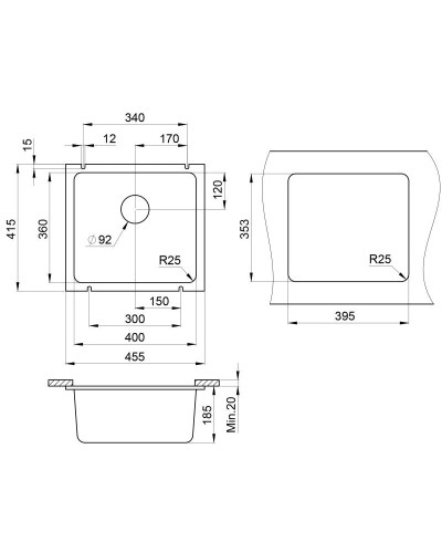 Кухонная мойка Granula арктик 3601wh