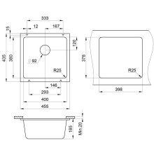 Кухонная мойка Granula шварц 3801sv