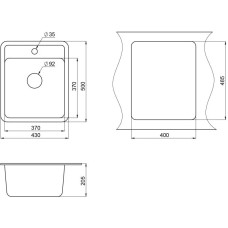 Кухонная мойка Granula черный 4202bl