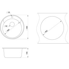 Кухонная мойка Granula черный 4802bl