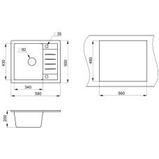 Кухонная мойка Granula бежевый 5803be