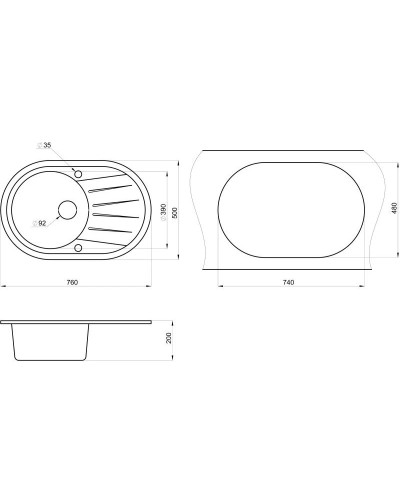 Кухонная мойка Granula бежевый 7601be