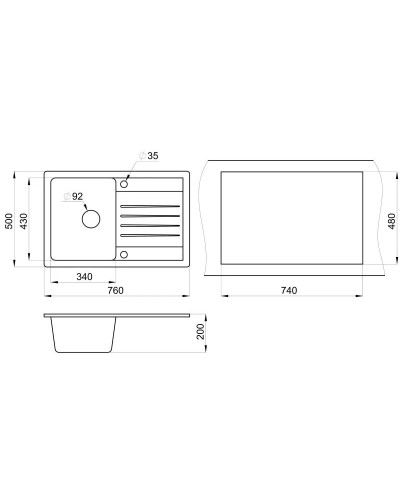 Кухонная мойка Granula бежевый 7602be