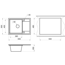 Кухонная мойка Granula эспрессо/песок 6504essa