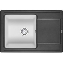 Кухонная мойка Granula черный/арктик 7401blwh