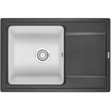 Кухонная мойка Granula черный/арктик 7401blwh