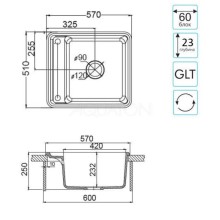 Кухонная мойка Акватон Беллис кофе 1A724932BS280