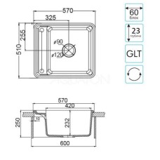 Кухонная мойка Акватон Беллис кофе 1A724932BS280