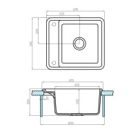Кухонная мойка Акватон Беллис серый шелк 1A724932BS250