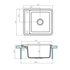 Кухонная мойка Акватон Беллис шампань 1A724932BS290