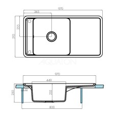Кухонная мойка Акватон Беллис песочный 1A725132BS220