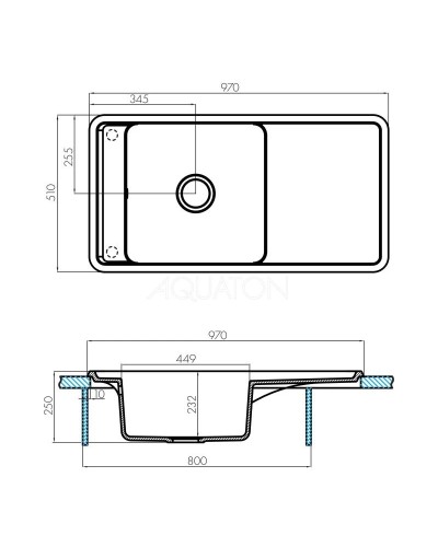 Кухонная мойка Акватон Беллис терракотовый 1A725132BS270