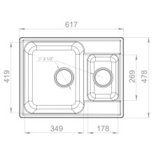 Кухонная мойка GranFest Quarz белый GF-Z09