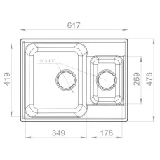 Кухонная мойка GranFest Quarz белый GF-Z09