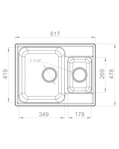 Кухонная мойка GranFest Quarz песок GF-Z09
