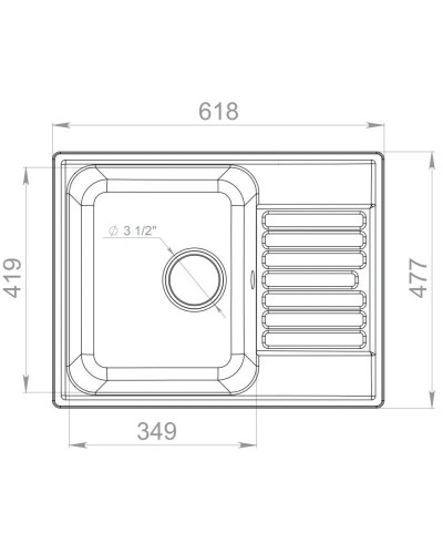 Кухонная мойка GranFest Quarz белый GF-Z13
