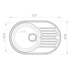 Кухонная мойка GranFest Quarz белый GF-Z18