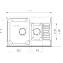 Кухонная мойка GranFest Quarz бежевый GF-Z21K