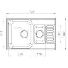 Кухонная мойка GranFest Quarz черный GF-Z21K