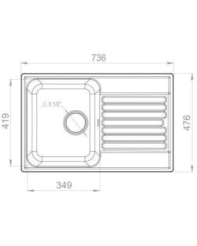 Кухонная мойка GranFest Quarz белый GF-Z78