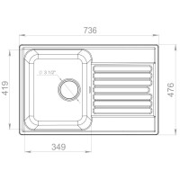 Кухонная мойка GranFest Quarz черный GF-Z78