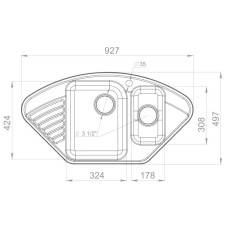 Кухонная мойка GranFest Quarz бежевый GF-Z14