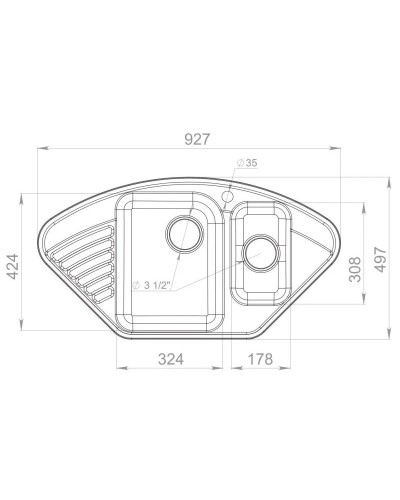 Кухонная мойка GranFest Quarz терракот GF-Z14