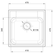 Кухонная мойка GranFest Quarz серый GF-Z48