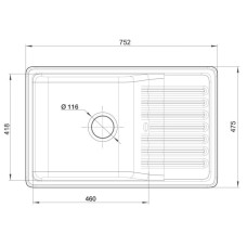 Кухонная мойка GranFest Quarz бежевый GF-Z72