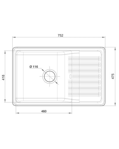 Кухонная мойка GranFest Quarz белый GF-Z72