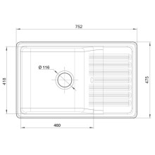 Кухонная мойка GranFest Quarz песок GF-Z72