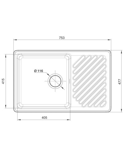 Кухонная мойка GranFest Quarz серый GF-Z52