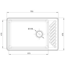Кухонная мойка GranFest Quarz серый GF-Z51