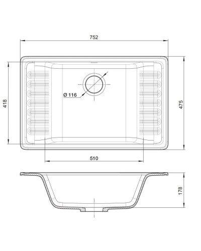 Кухонная мойка GranFest Quarz серый GF-Z71