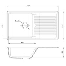 Кухонная мойка GranFest Quarz черный GF-Z73