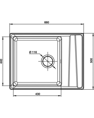 Кухонная мойка GranFest серый Level GF-LV-660L