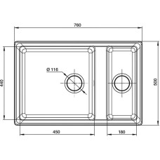 Кухонная мойка GranFest графит Level GF-LV-760K