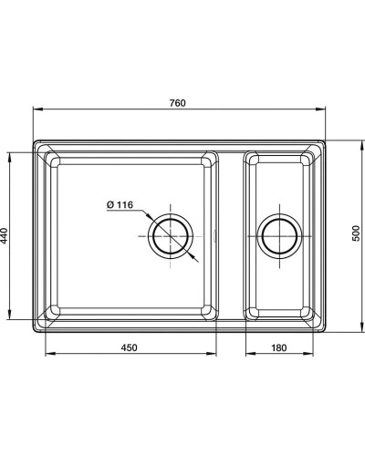 Кухонная мойка GranFest графит Level GF-LV-760K