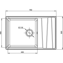 Кухонная мойка GranFest топаз Level GF-LV-760L