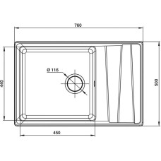 Кухонная мойка GranFest топаз Level GF-LV-760L
