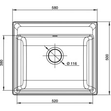 Кухонная мойка GranFest иней Vertex GF-V-580