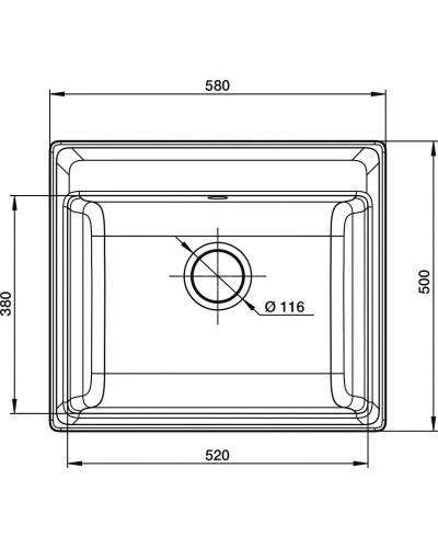 Кухонная мойка GranFest песок Vertex GF-V-580