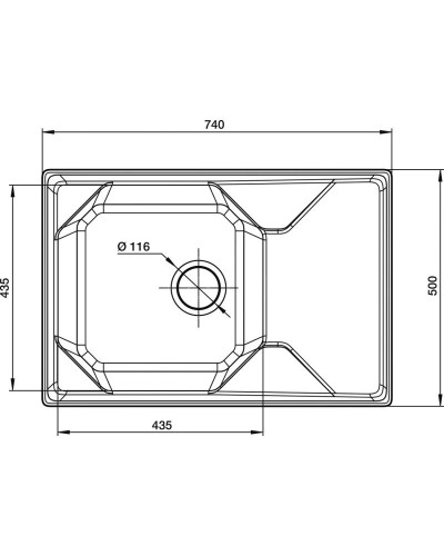 Кухонная мойка GranFest иней Unique GF-U-740L