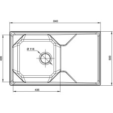 Кухонная мойка GranFest топаз Unique GF-U-840L