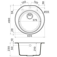 Кухонная мойка Tetogranit Omoikiri Miya 50R-BE ваниль 4993504